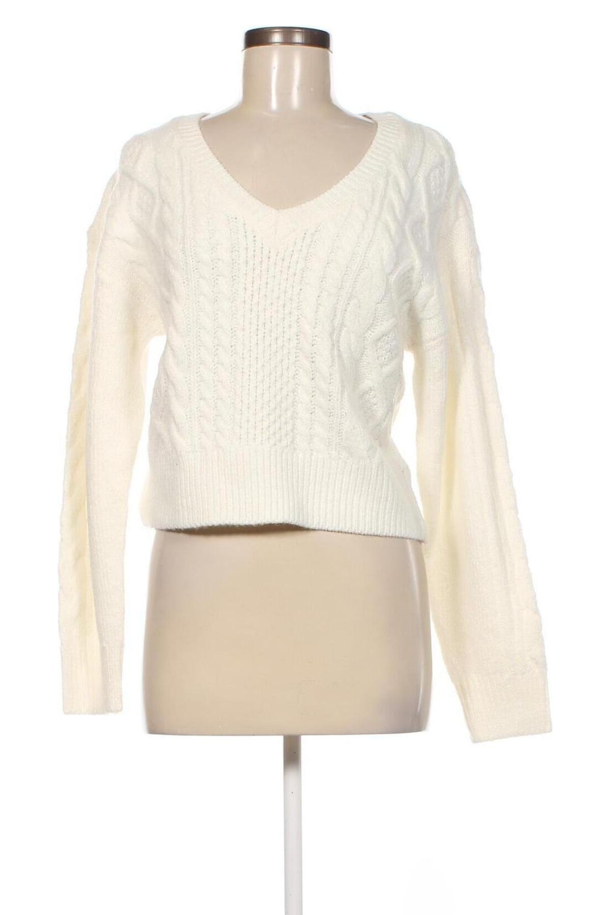 Γυναικείο πουλόβερ Fb Sister, Μέγεθος XL, Χρώμα Λευκό, Τιμή 7,53 €