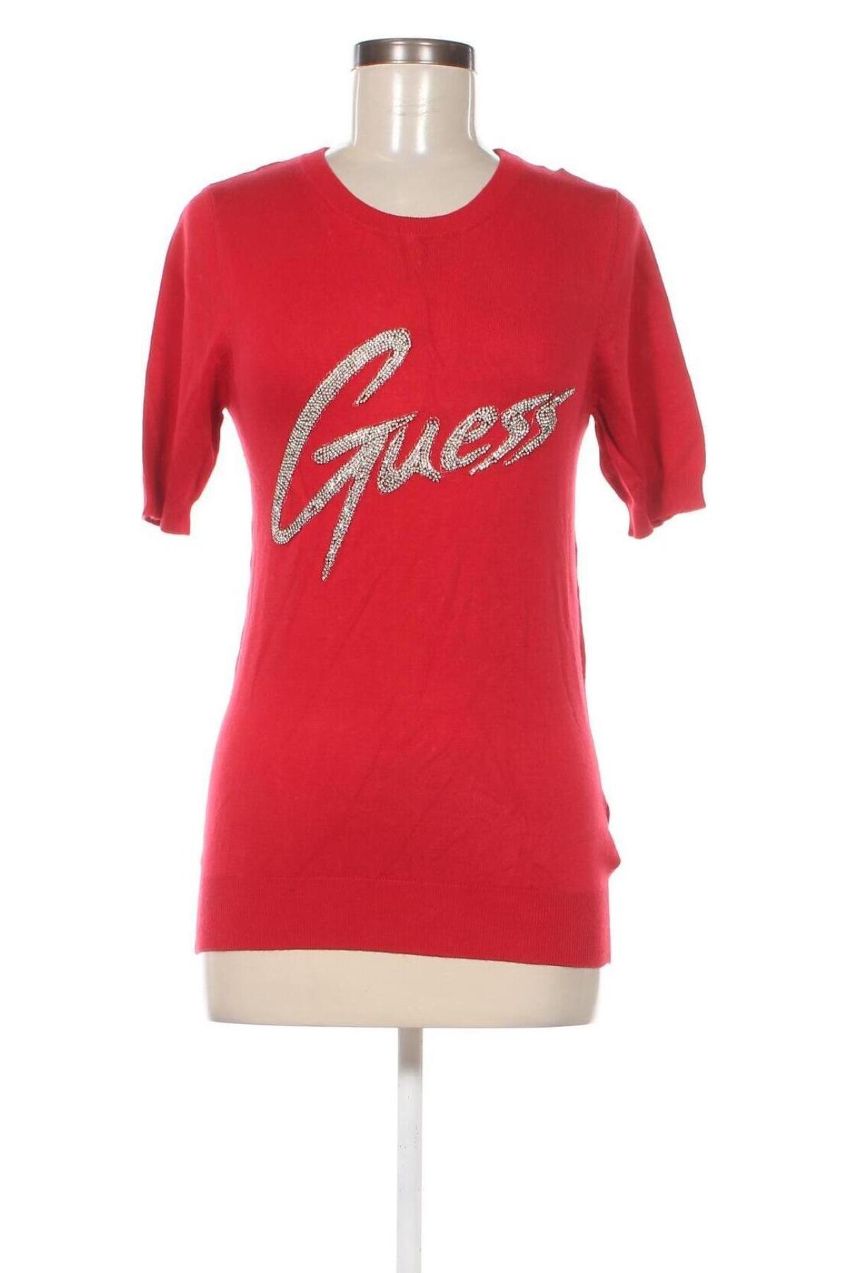 Дамски пуловер Guess, Размер M, Цвят Червен, Цена 85,80 лв.