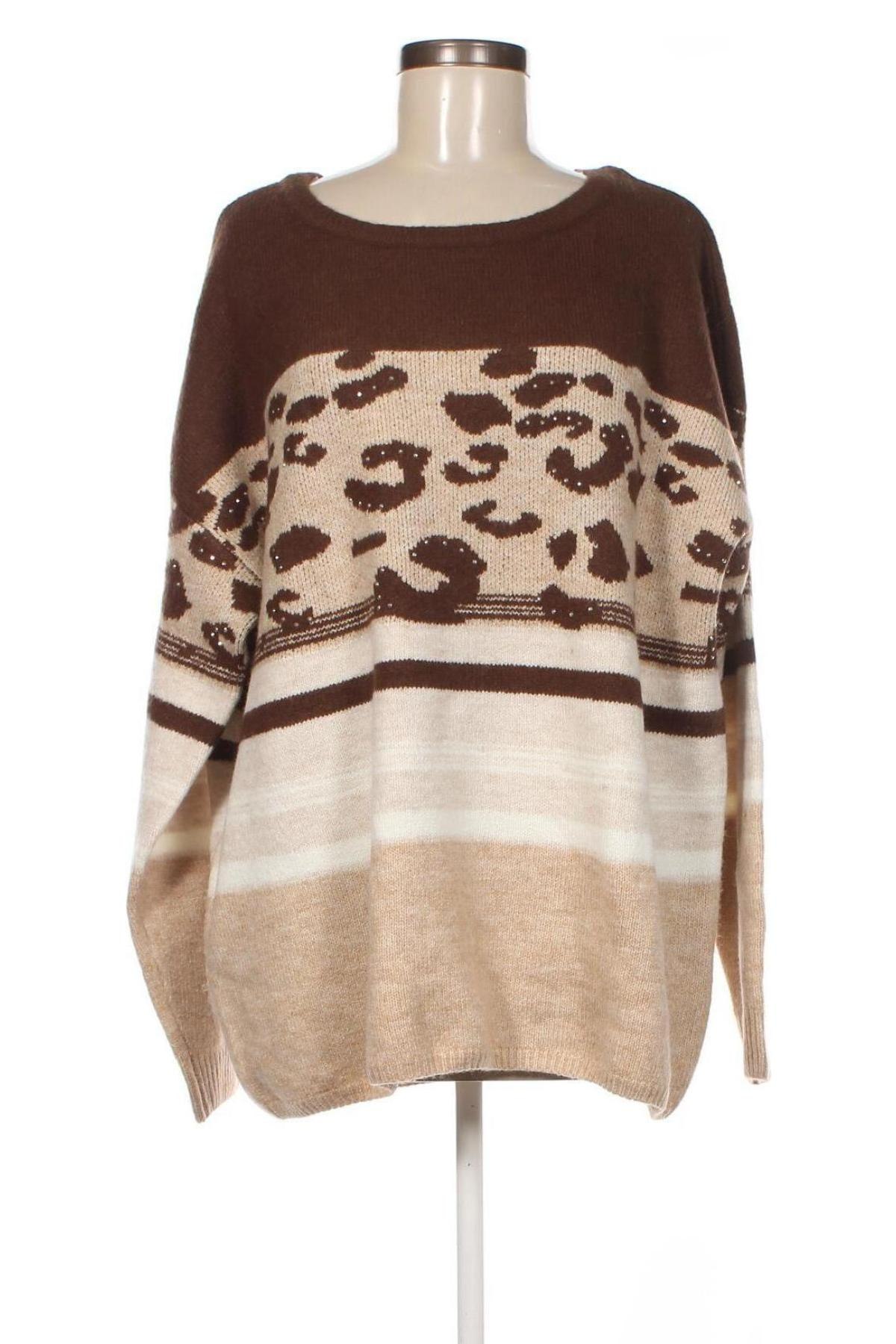 Дамски пуловер Heine, Размер XL, Цвят Кафяв, Цена 20,91 лв.