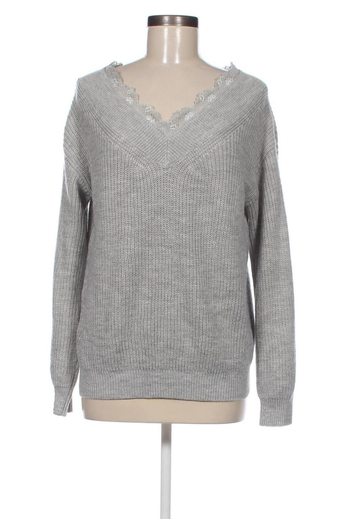 Γυναικείο πουλόβερ Hem & Thread, Μέγεθος S, Χρώμα Γκρί, Τιμή 10,65 €