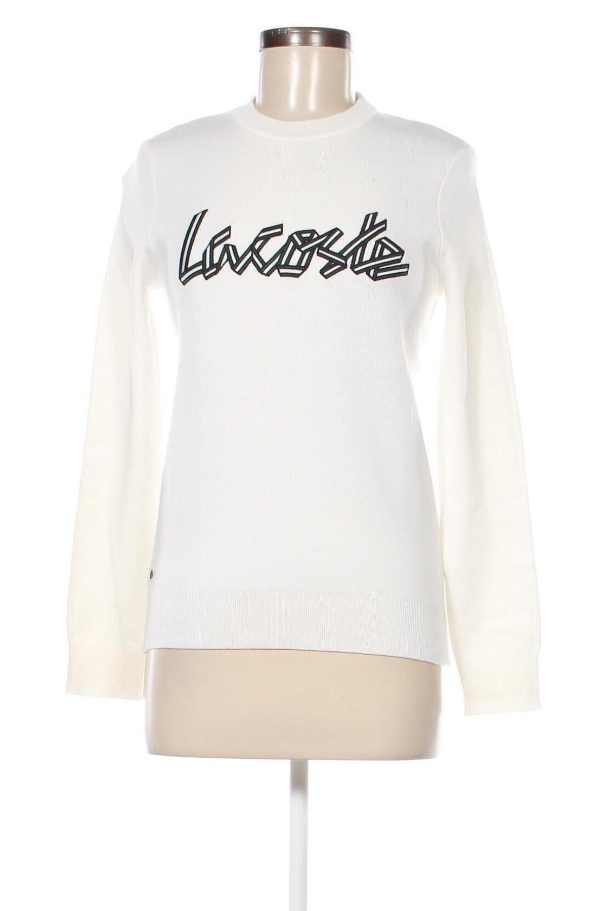 Γυναικείο πουλόβερ Lacoste, Μέγεθος S, Χρώμα Λευκό, Τιμή 63,09 €