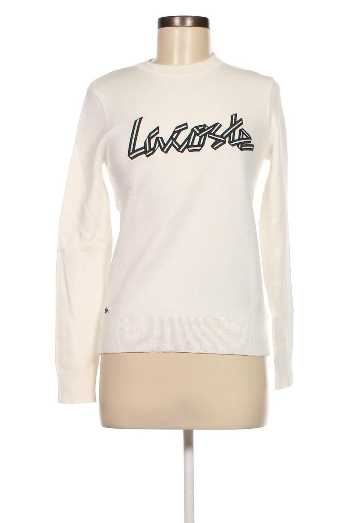 Damenpullover Lacoste, Größe S, Farbe Weiß, Preis 63,09 €