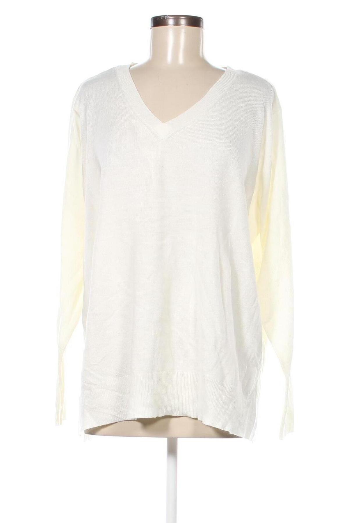 Γυναικείο πουλόβερ Laura Torelli, Μέγεθος XL, Χρώμα Λευκό, Τιμή 9,15 €