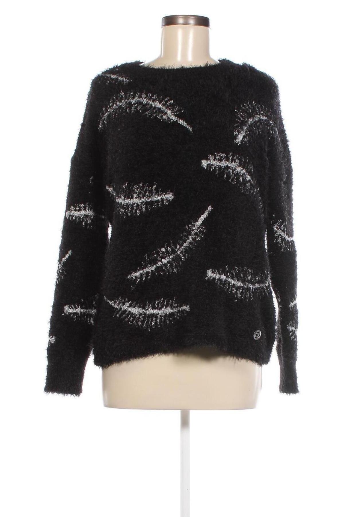 Дамски пуловер Laura Torelli, Размер M, Цвят Черен, Цена 9,57 лв.