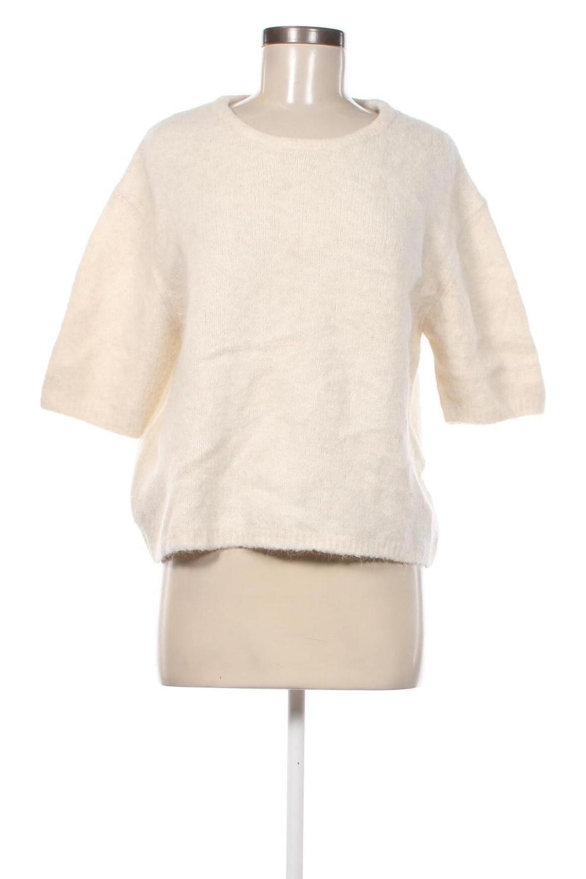 Pulover de femei Lindex, Mărime M, Culoare Ecru, Preț 38,16 Lei