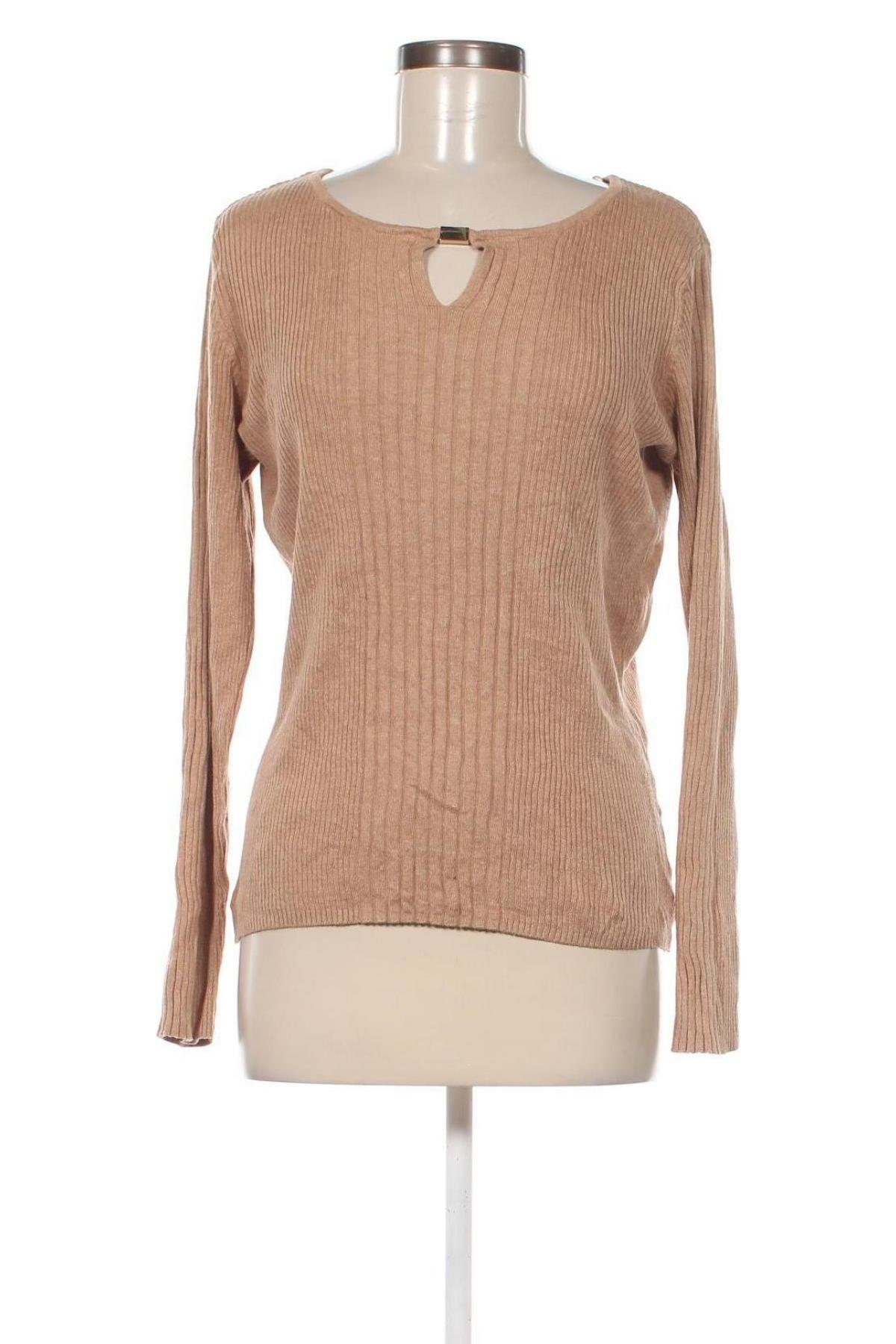 Дамски пуловер Liz Claiborne, Размер L, Цвят Бежов, Цена 11,60 лв.