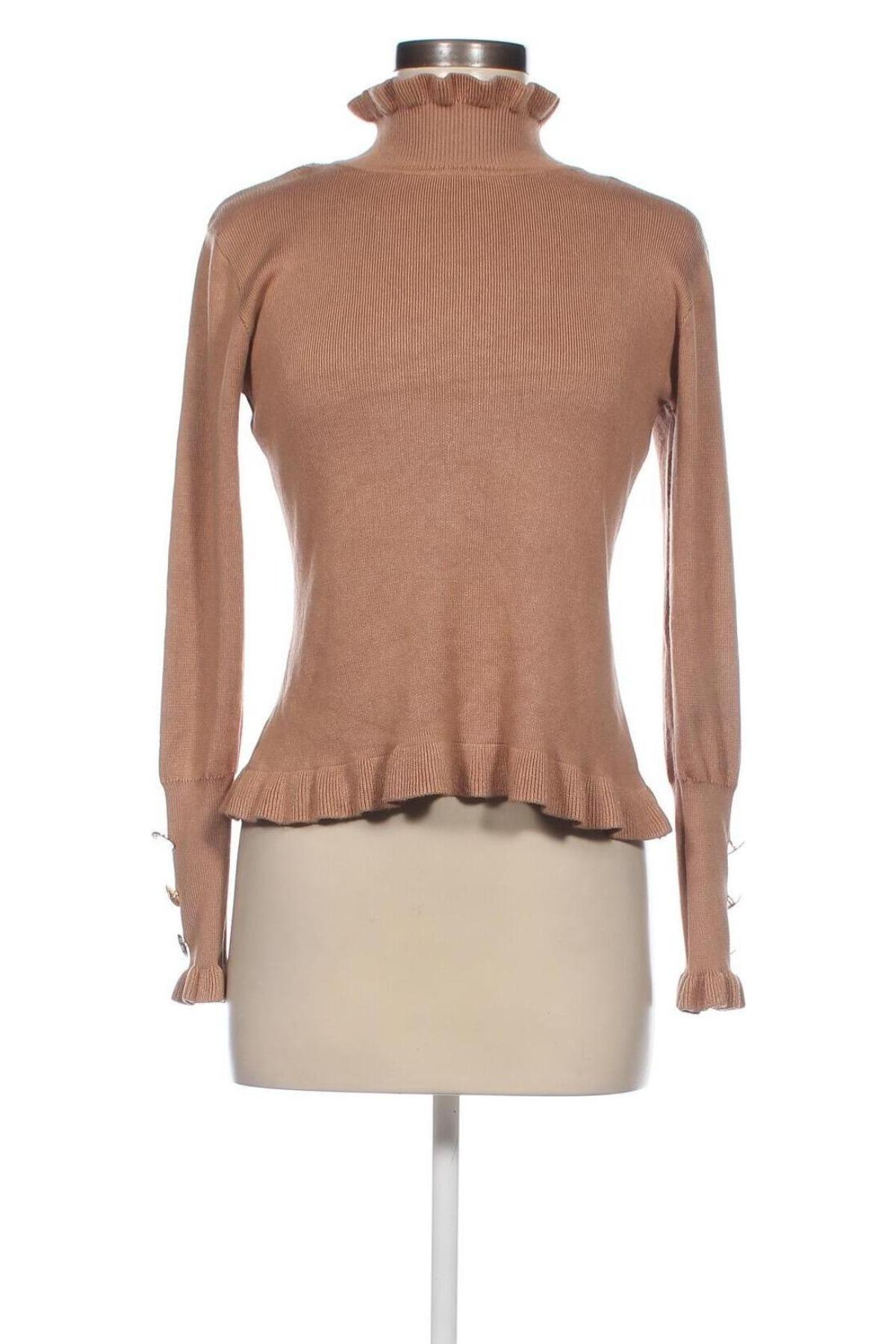 Damenpullover Love Look, Größe M, Farbe Beige, Preis € 6,68