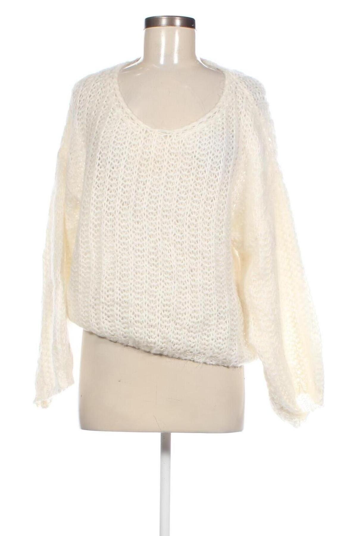 Damski sweter Luxe, Rozmiar L, Kolor Biały, Cena 25,97 zł