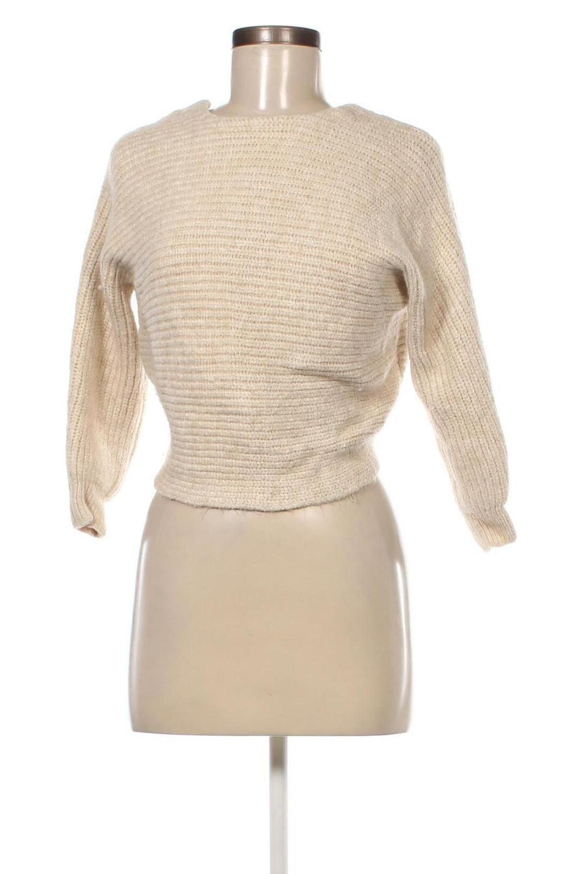Дамски пуловер Mango, Размер S, Цвят Бежов, Цена 8,37 лв.