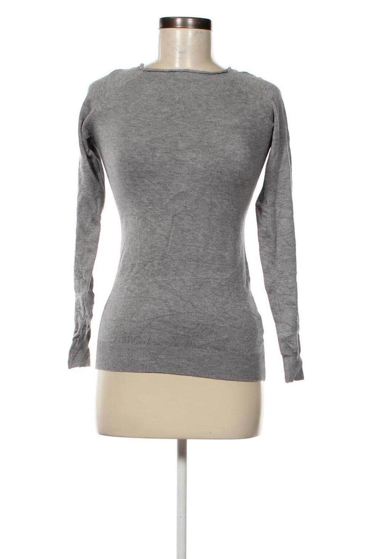 Дамски пуловер Miss Miss, Размер L, Цвят Сив, Цена 37,20 лв.