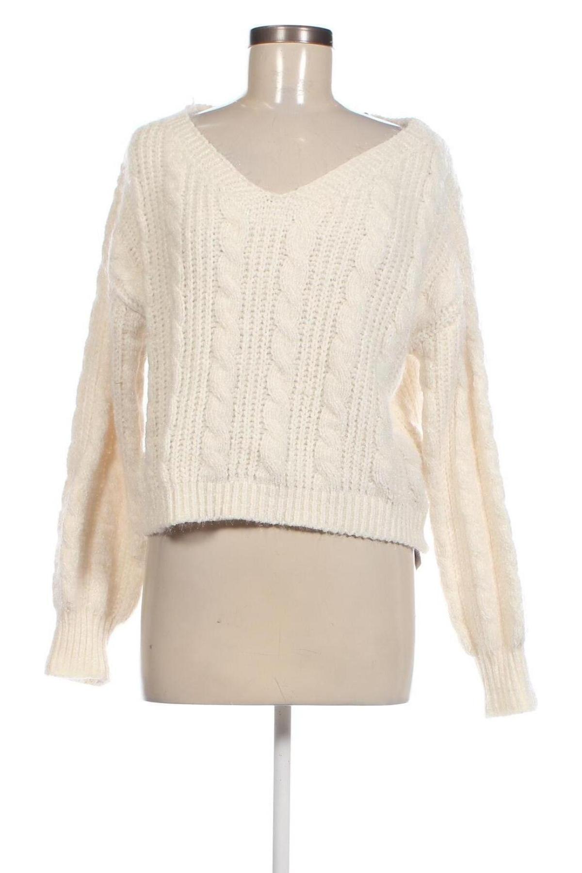 Дамски пуловер SHEIN, Размер S, Цвят Екрю, Цена 11,60 лв.