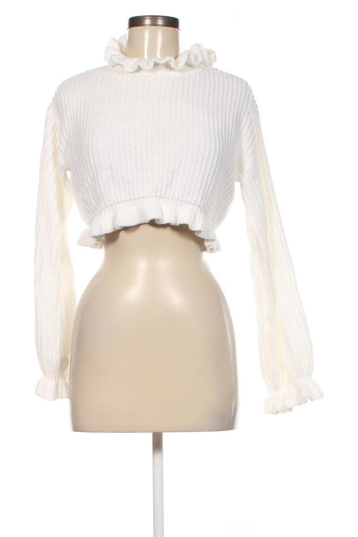 Дамски пуловер SHEIN, Размер L, Цвят Бял, Цена 7,54 лв.