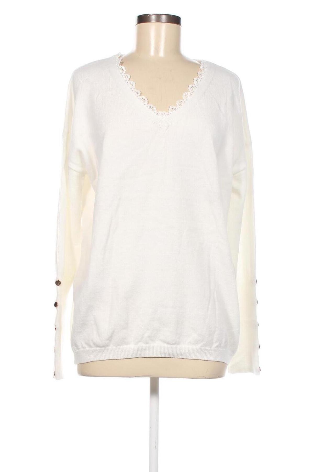 Дамски пуловер Sheilay, Размер L, Цвят Бял, Цена 46,00 лв.
