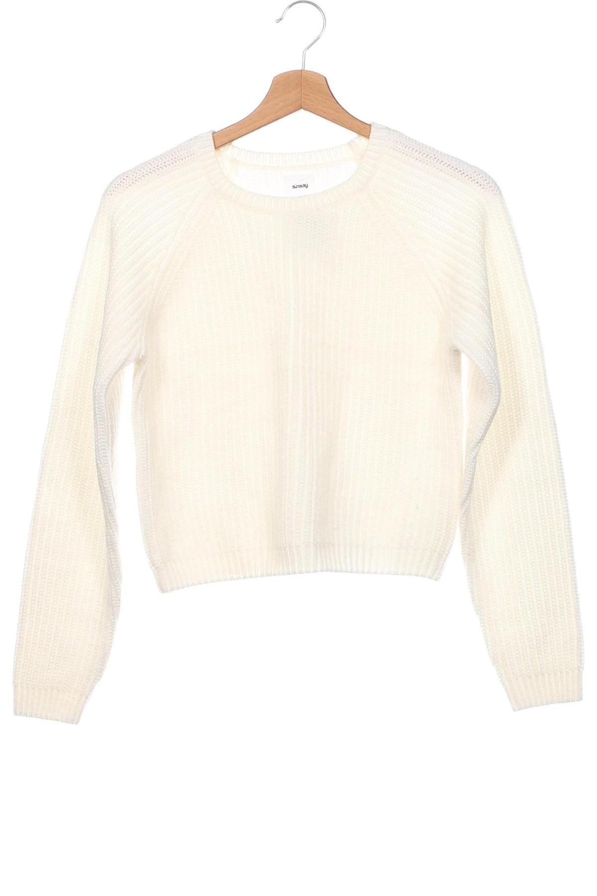 Дамски пуловер Sinsay, Размер XS, Цвят Бял, Цена 8,70 лв.