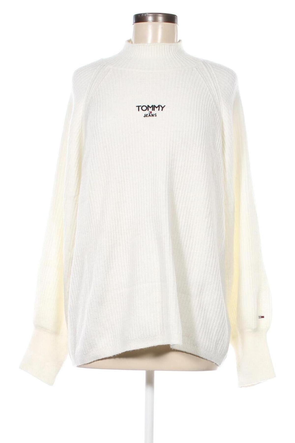 Γυναικείο πουλόβερ Tommy Jeans, Μέγεθος M, Χρώμα Εκρού, Τιμή 52,58 €
