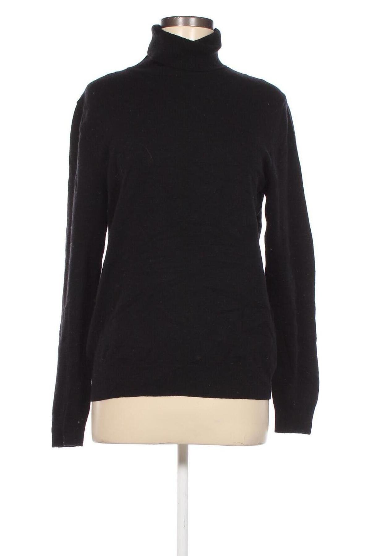 Дамски пуловер United Colors Of Benetton, Размер L, Цвят Черен, Цена 41,00 лв.