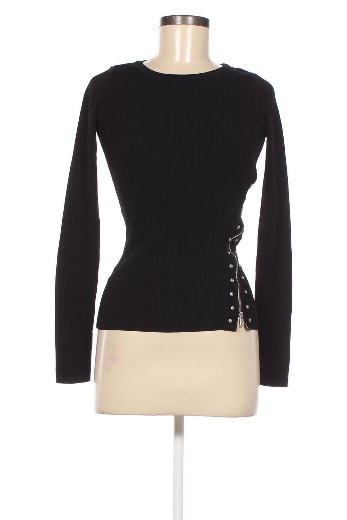 Дамски пуловер Zara Knitwear, Размер S, Цвят Черен, Цена 11,88 лв.