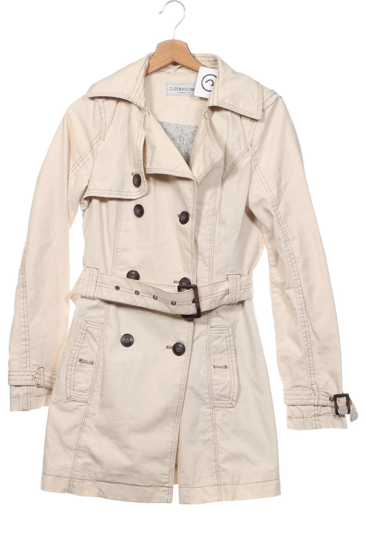 Damen Trench Coat Clockhouse, Größe M, Farbe Beige, Preis € 26,81