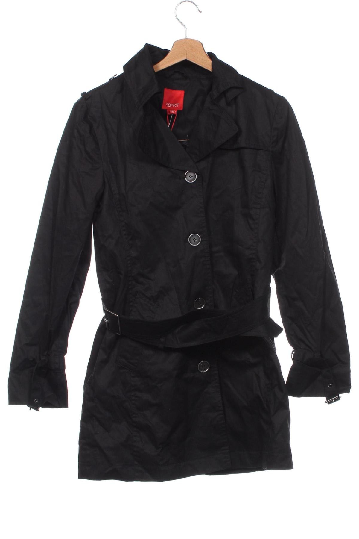 Trench de femei Esprit, Mărime XS, Culoare Negru, Preț 460,07 Lei