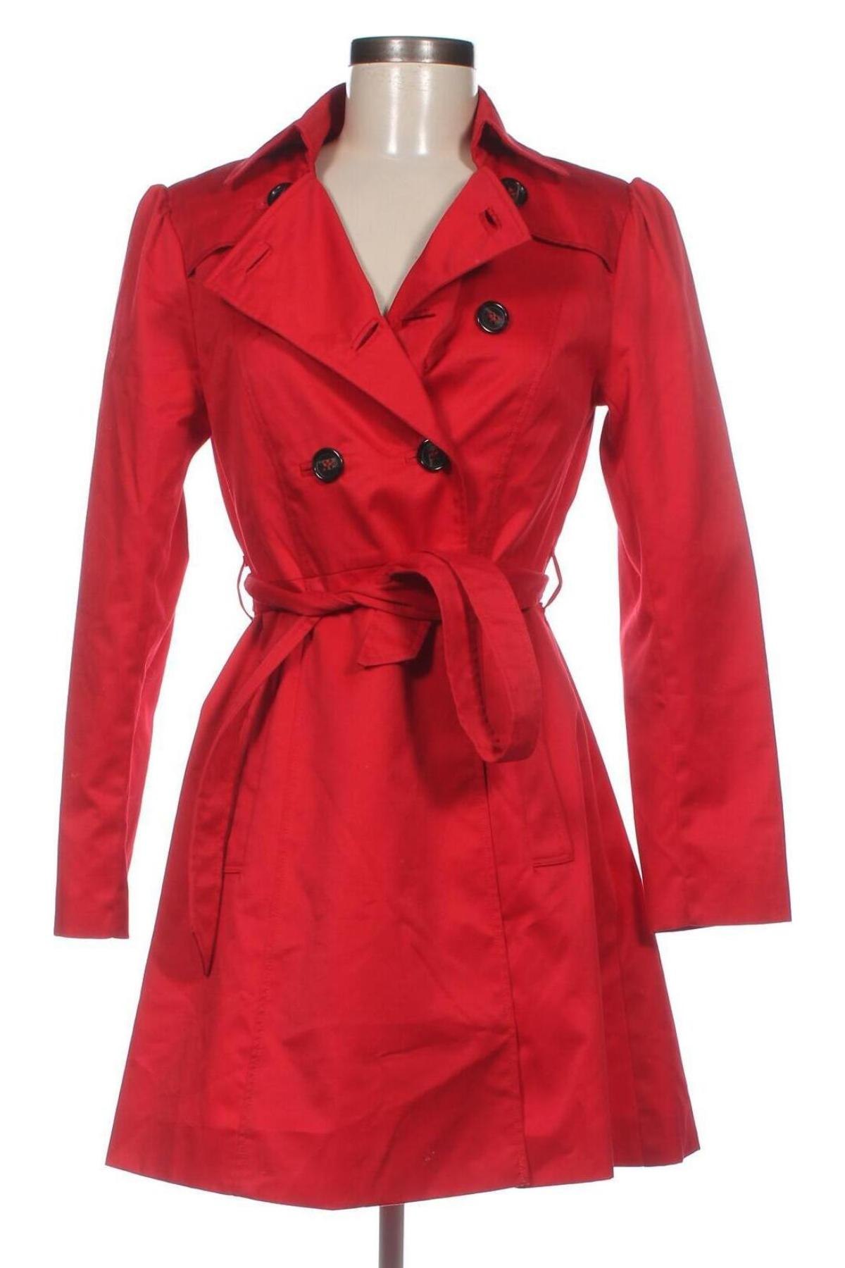 Дамски шлифер H&M, Размер S, Цвят Червен, Цена 75,00 лв.