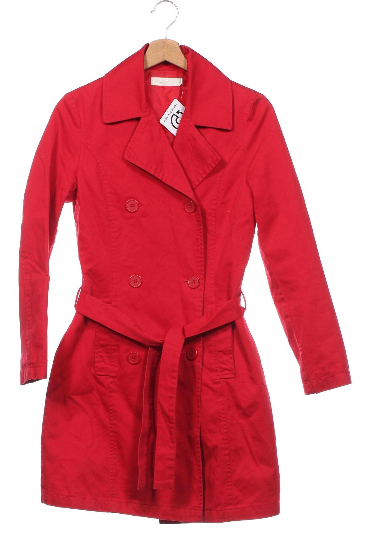 Damen Trench Coat Ichi, Größe XS, Farbe Rot, Preis € 35,93