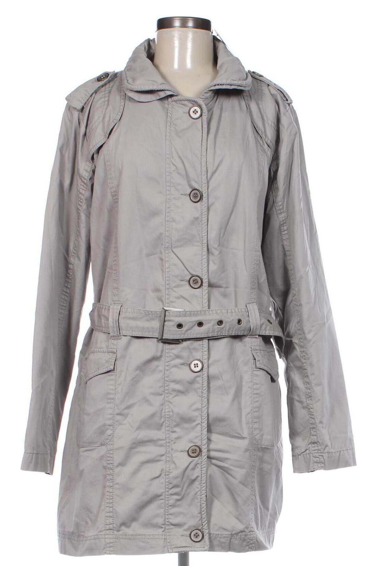 Damen Trenchcoat Maxi Blue, Größe L, Farbe Grau, Preis 23,49 €