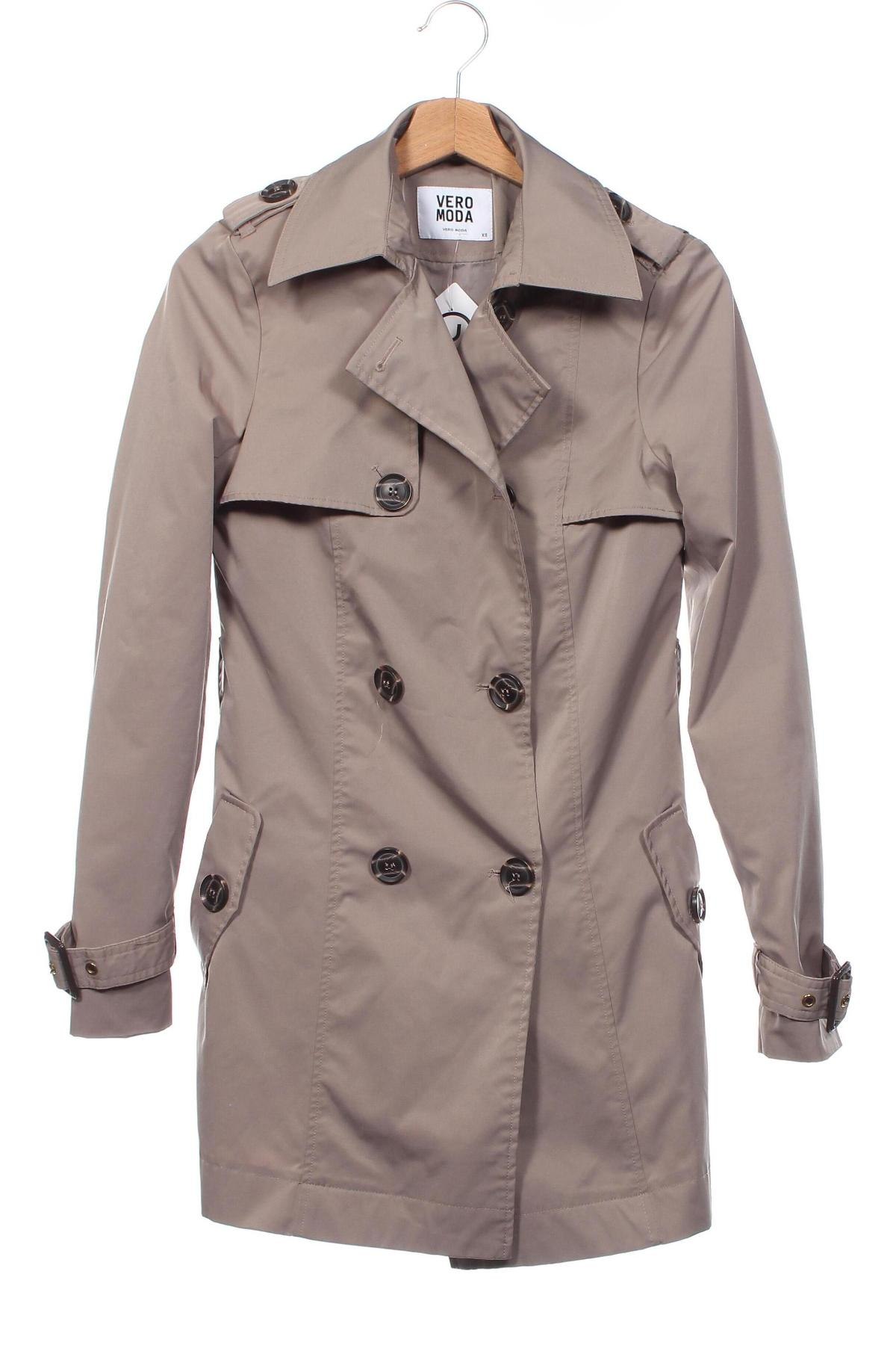 Damen Trench Coat Vero Moda, Größe XS, Farbe Braun, Preis € 13,50