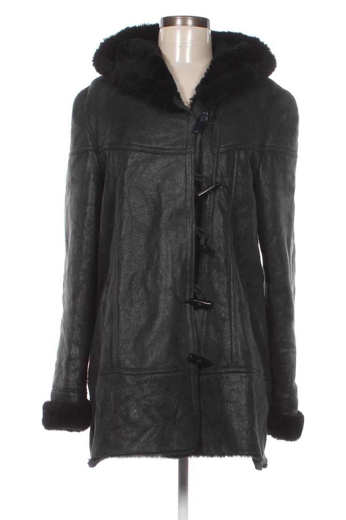 Damen Ledermantel, Größe XXL, Farbe Schwarz, Preis € 114,82