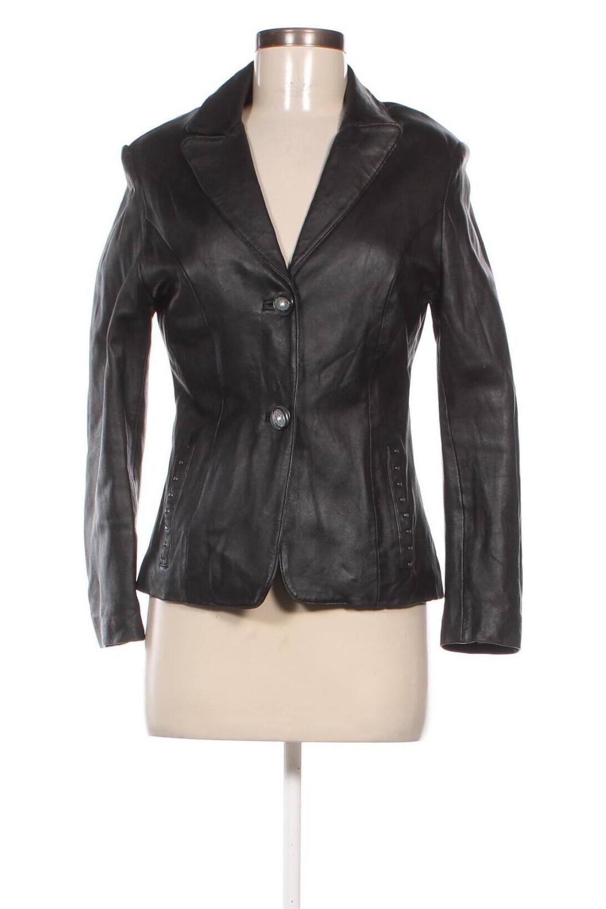 Dámska kožená bunda , Veľkosť M, Farba Čierna, Cena  32,84 €