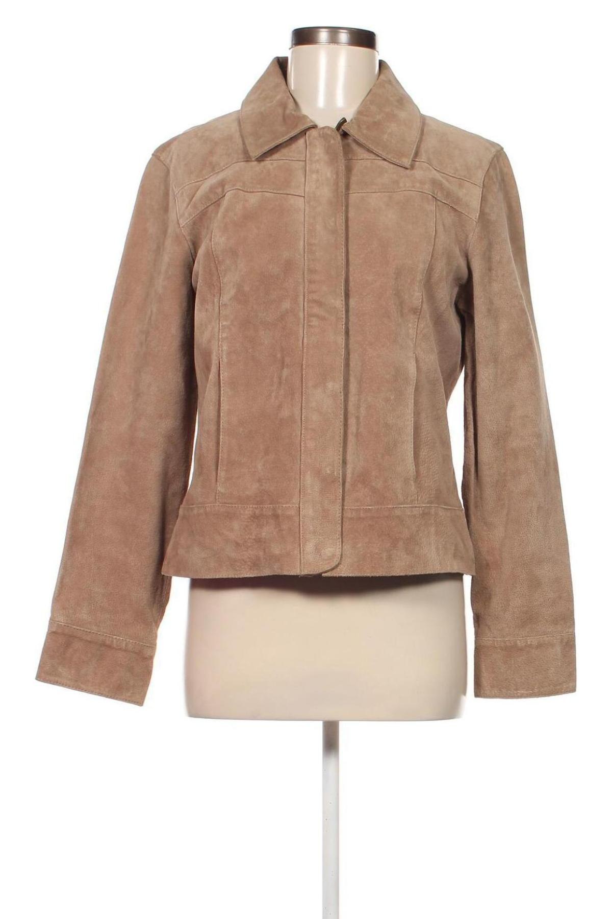 Dámska kožená bunda , Veľkosť L, Farba Béžová, Cena  54,73 €