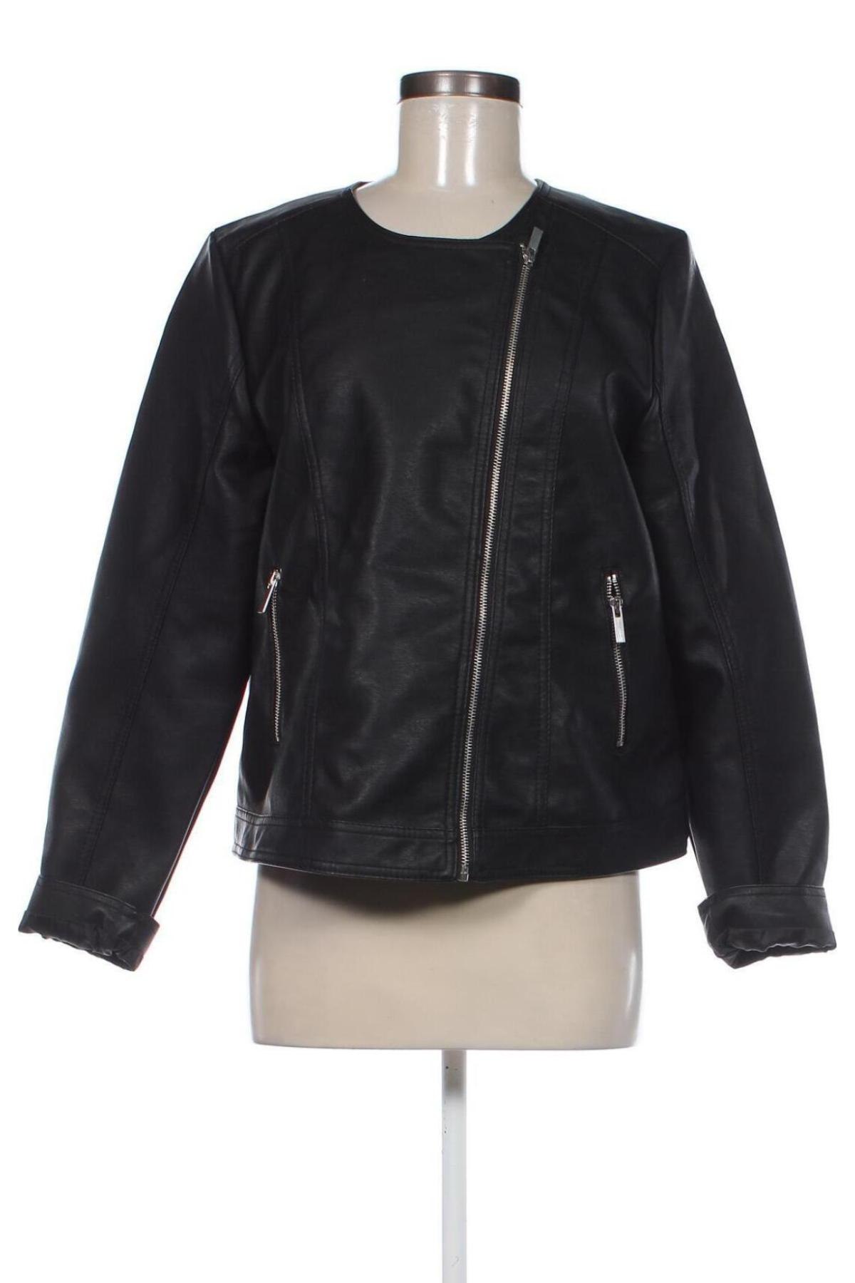 Γυναικείο δερμάτινο μπουφάν, Μέγεθος XXL, Χρώμα Μαύρο, Τιμή 30,31 €