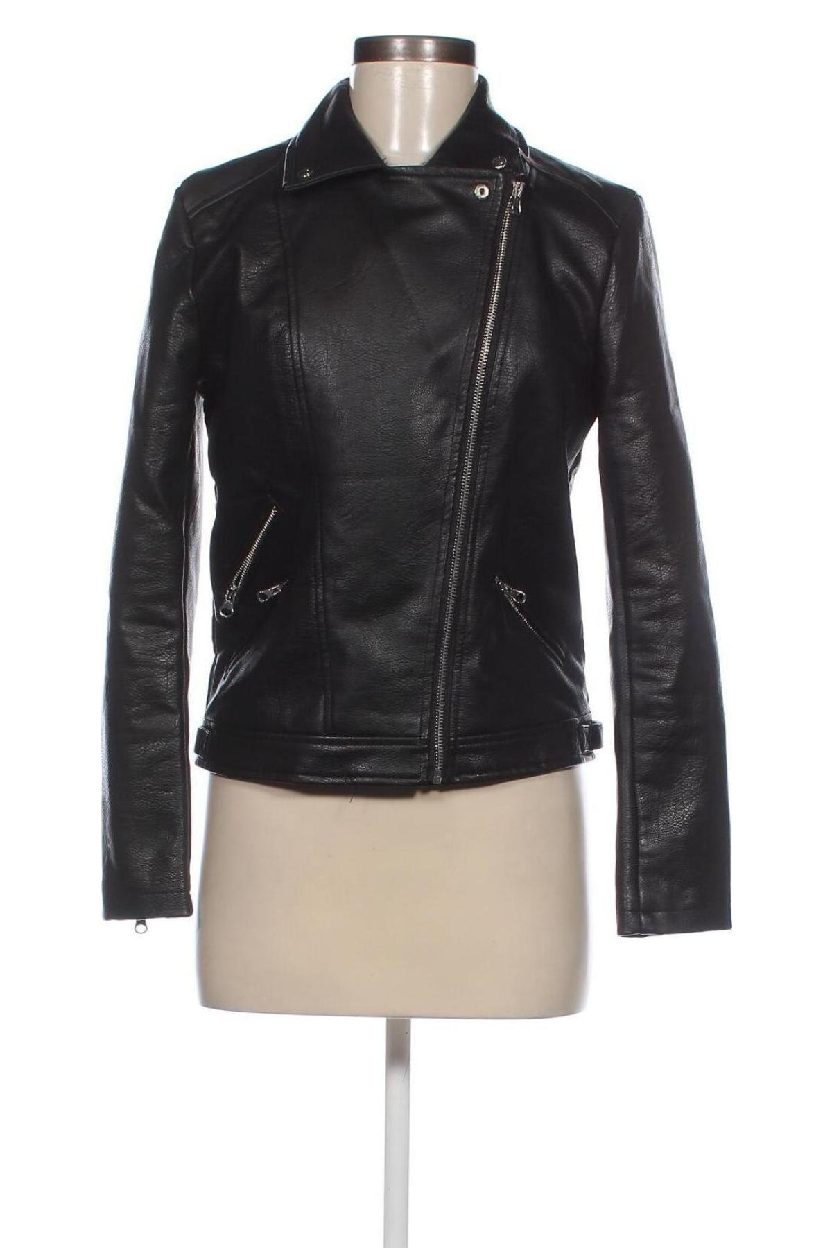 Damen Lederjacke, Größe M, Farbe Schwarz, Preis € 34,10