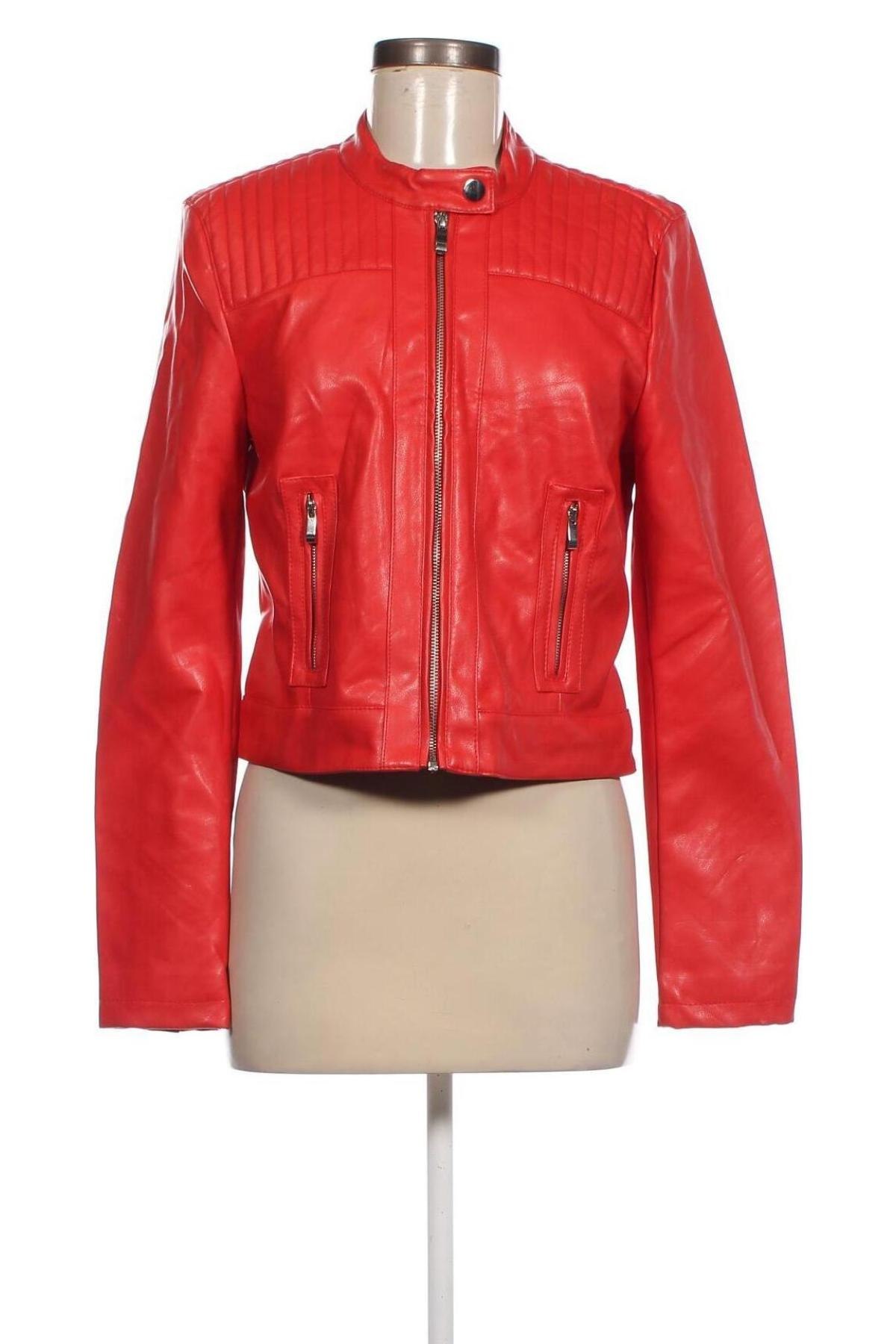 Dámská kožená bunda  Amisu, Velikost M, Barva Červená, Cena  508,00 Kč