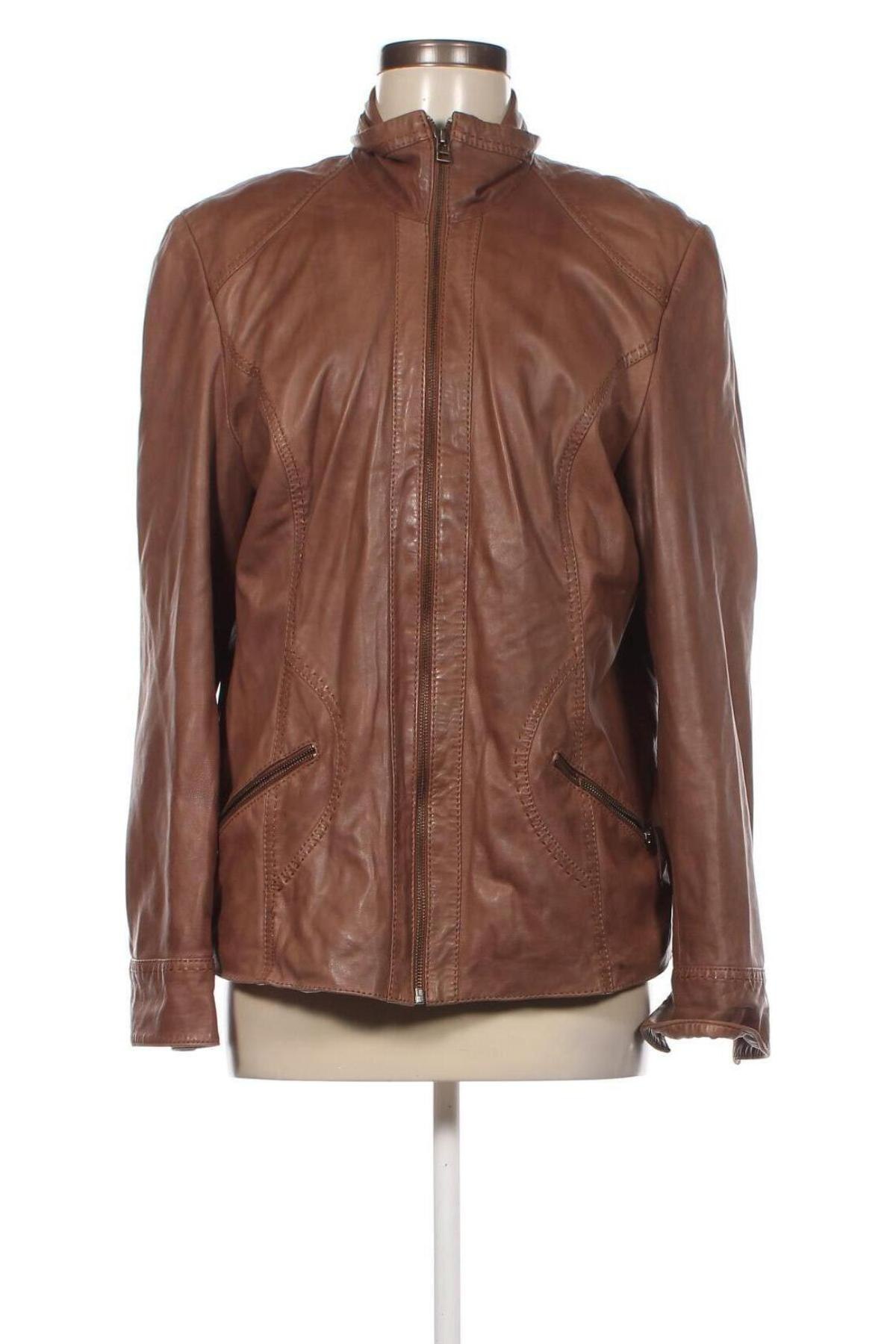 Dámska kožená bunda  Franco Callegari, Veľkosť XL, Farba Hnedá, Cena  60,67 €