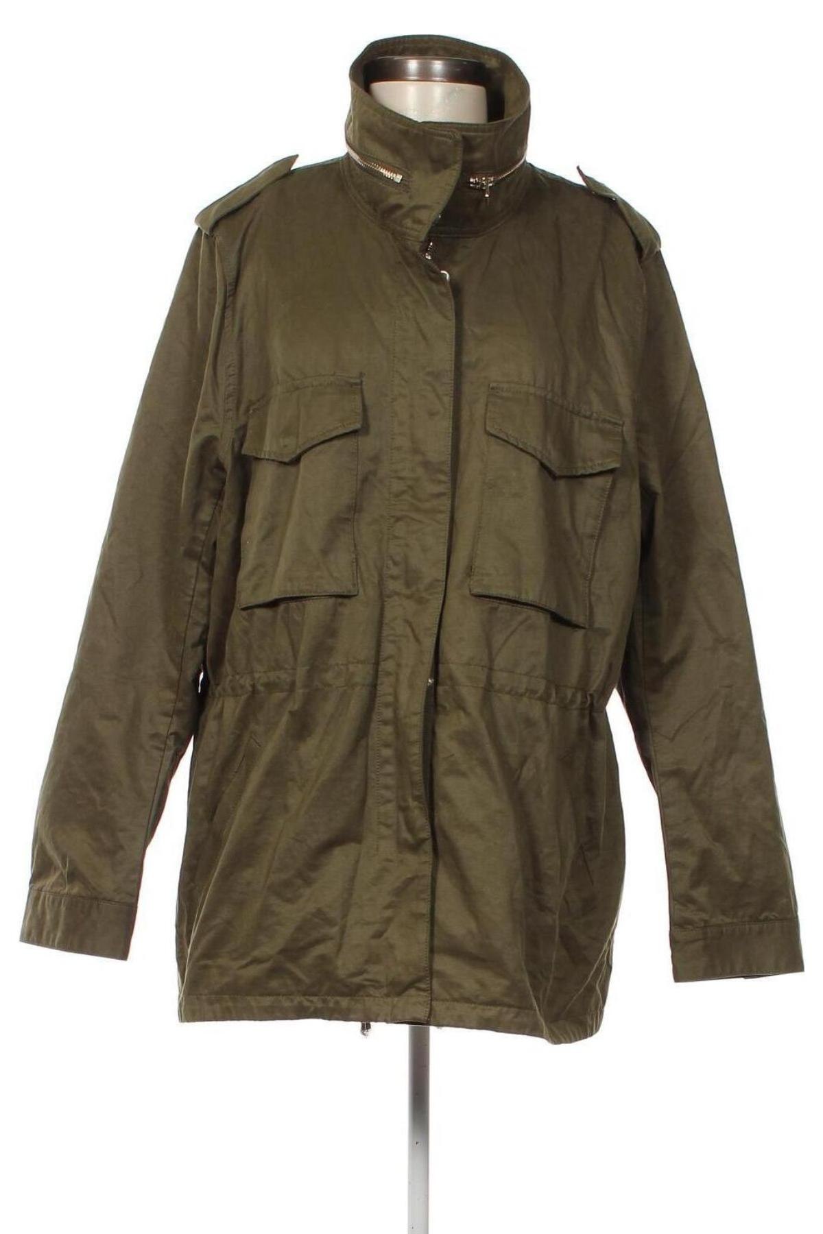 Dámska kožená bunda  H&M, Veľkosť XXL, Farba Zelená, Cena  26,39 €