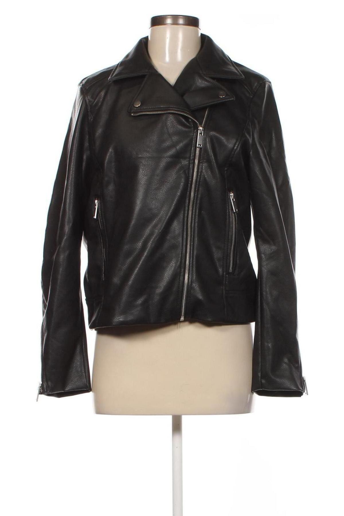 Dámska kožená bunda  H&M, Veľkosť XL, Farba Čierna, Cena  27,78 €