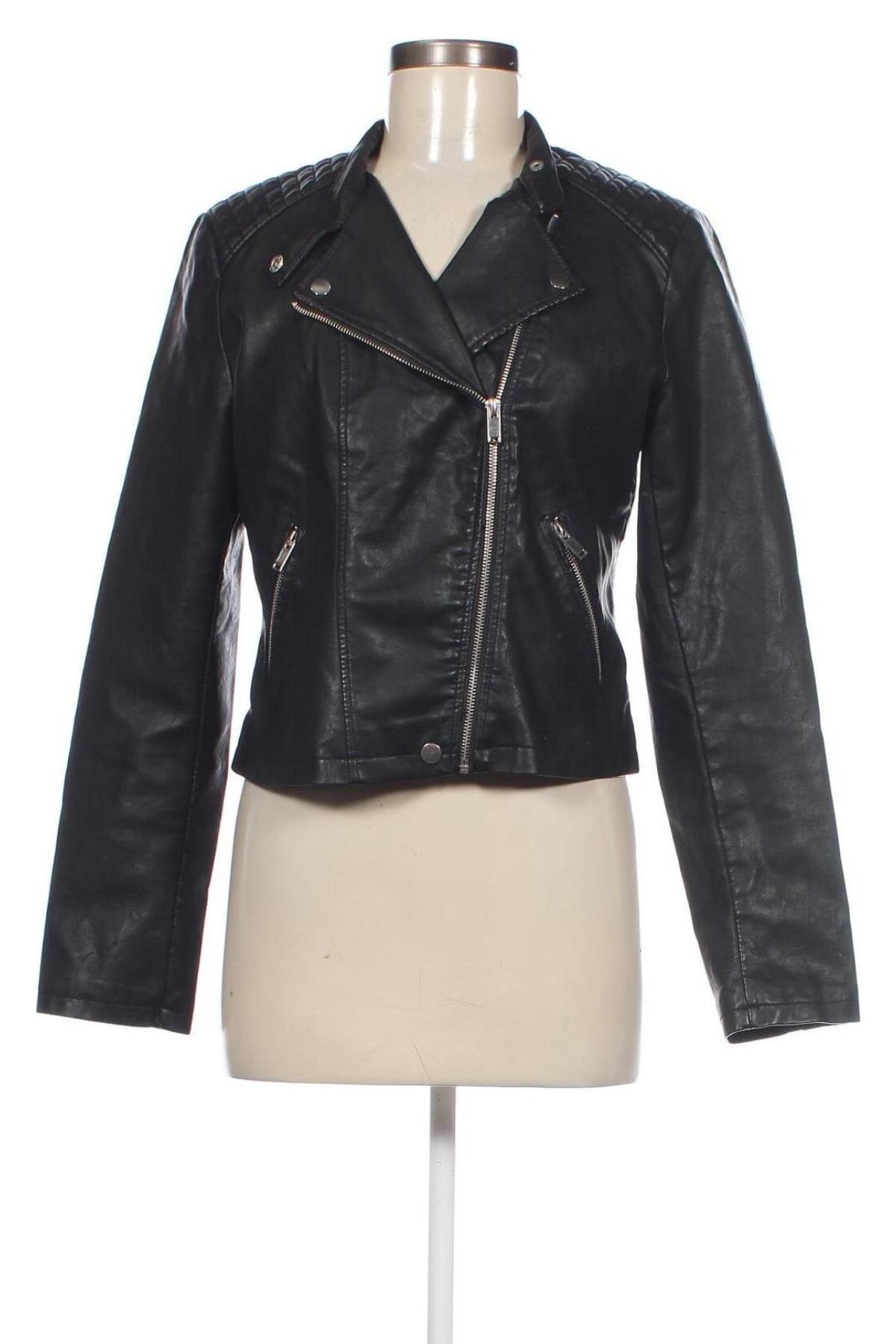 Dámska kožená bunda  Jennyfer, Veľkosť M, Farba Čierna, Cena  27,78 €