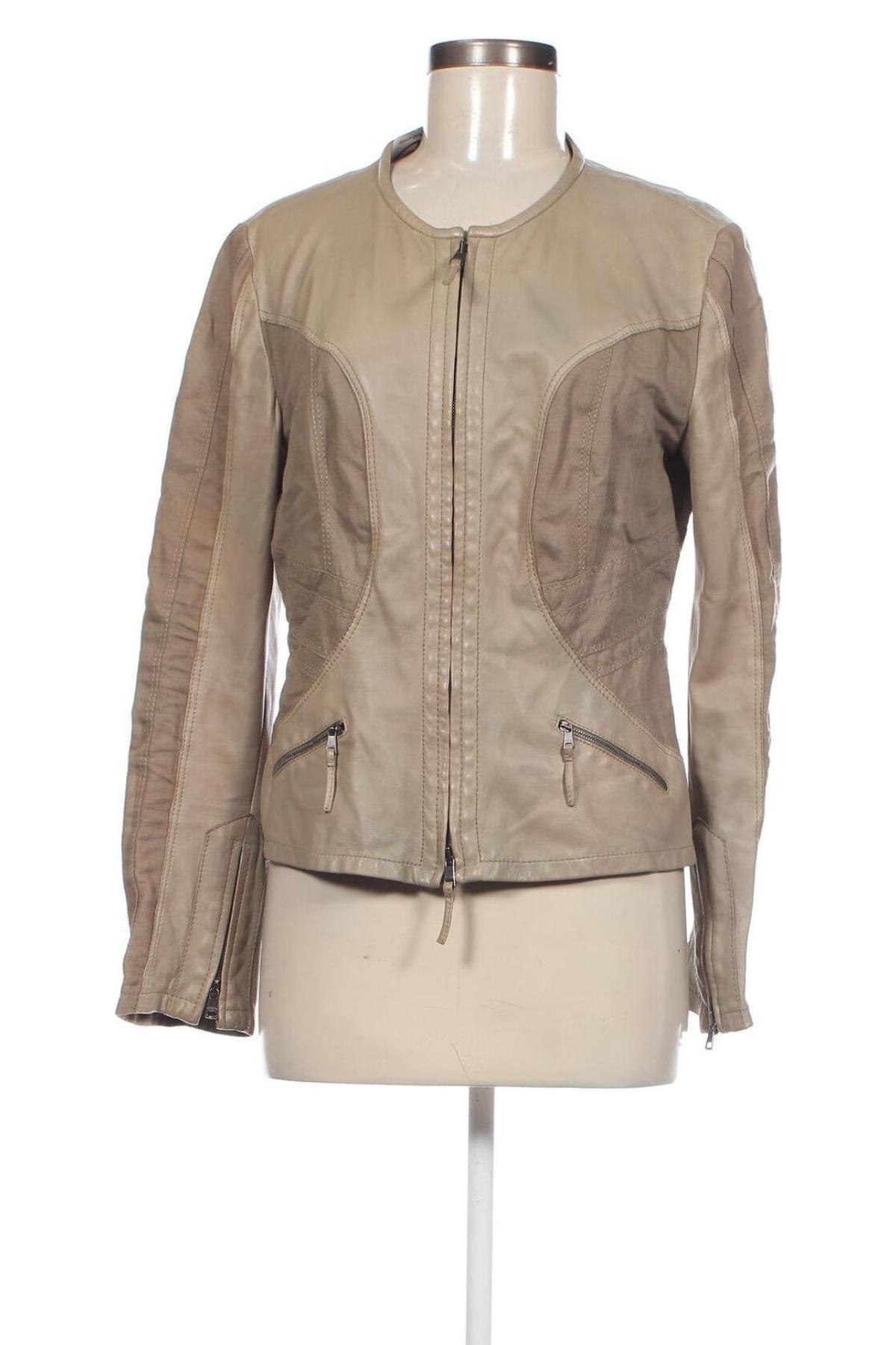 Damen Lederjacke Marc Cain, Größe M, Farbe Beige, Preis € 205,27