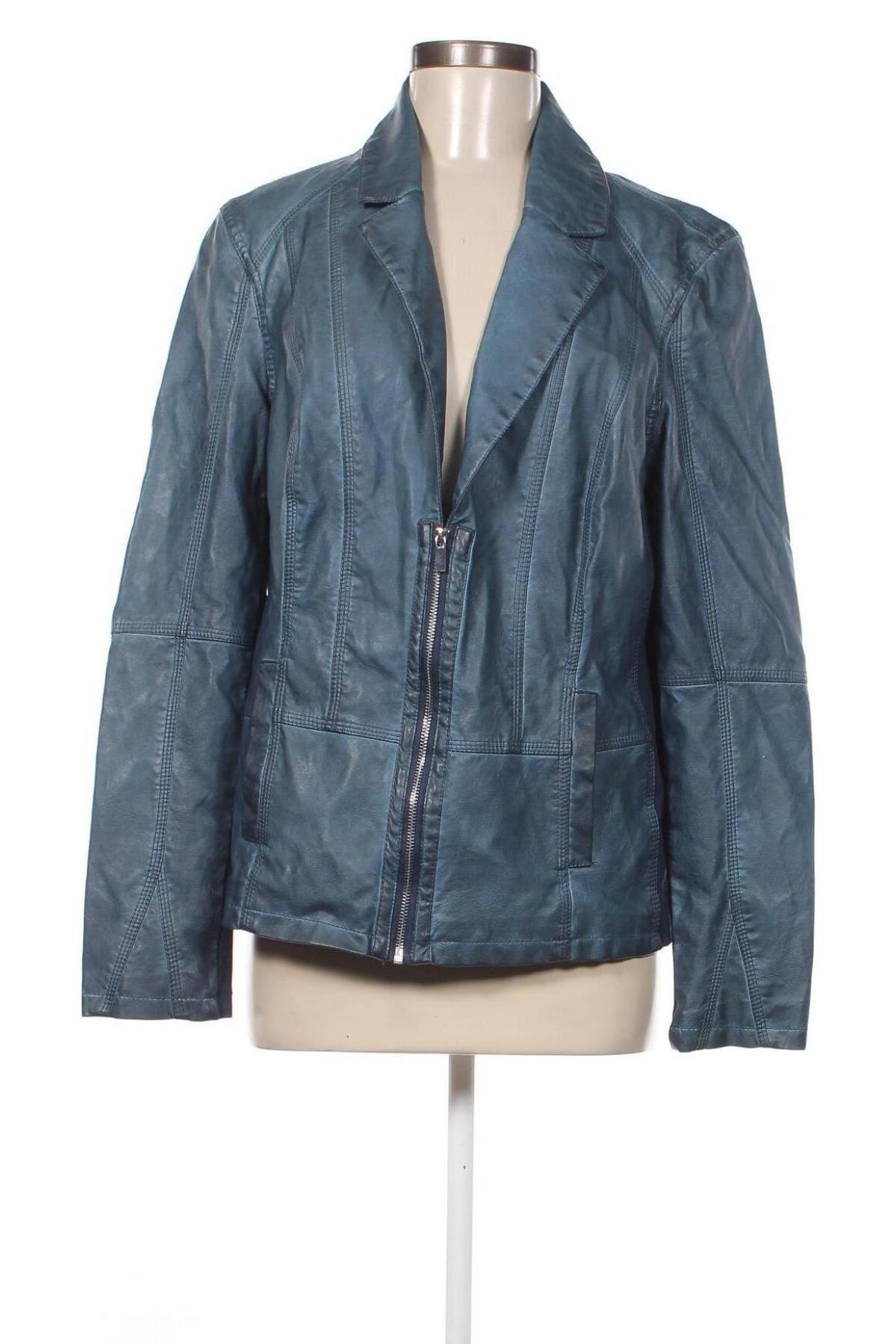 Damen Lederjacke Ms Mode, Größe XXL, Farbe Blau, Preis 28,99 €