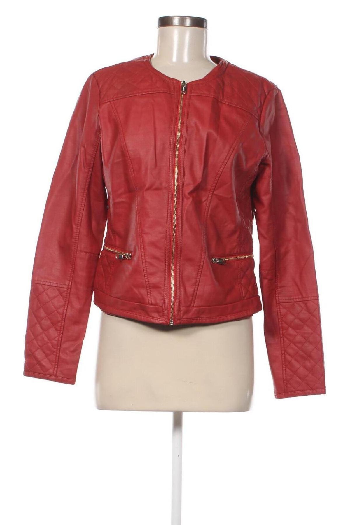 Damen Lederjacke Pimkie, Größe L, Farbe Rot, Preis € 22,17