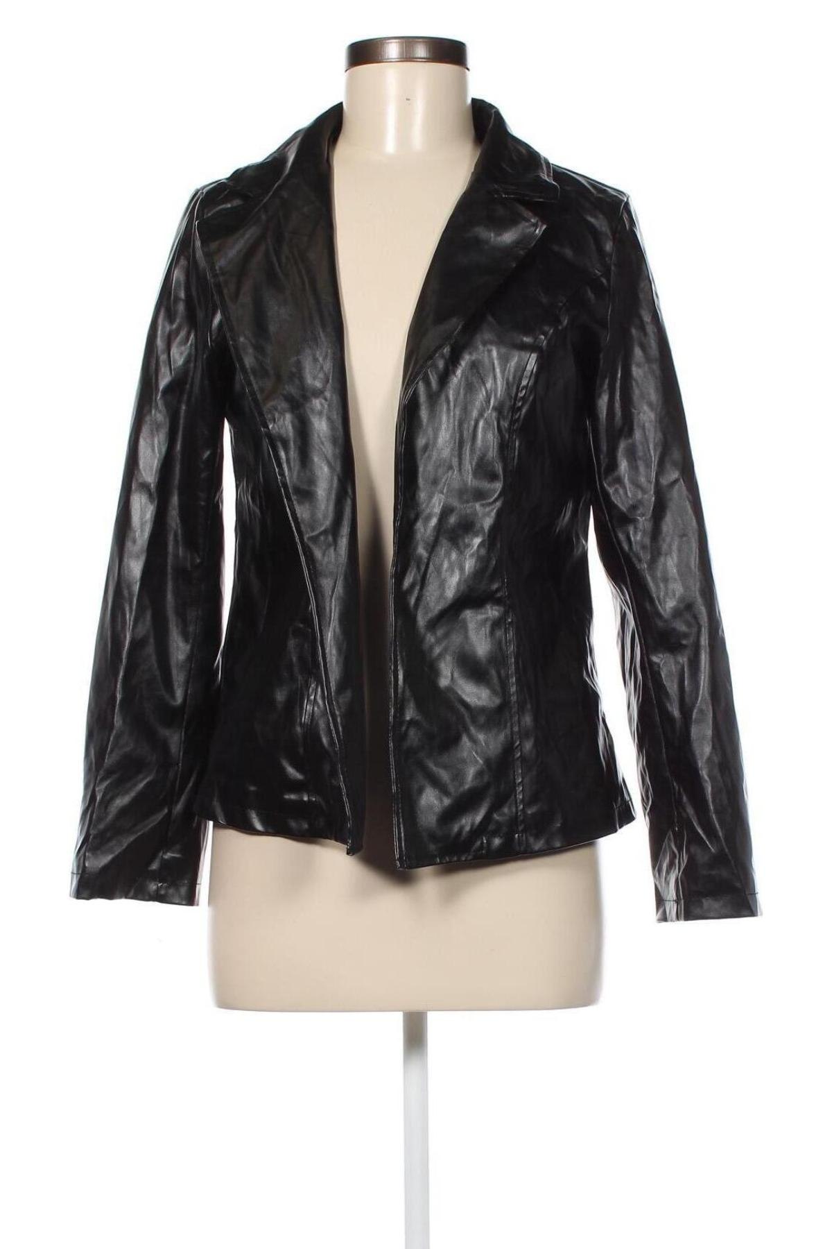 Dámská kožená bunda  SHEIN, Velikost M, Barva Černá, Cena  234,00 Kč