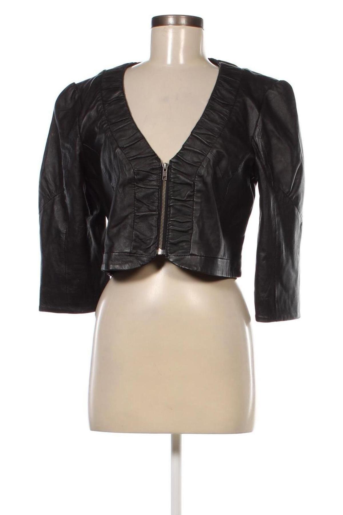 Dámska kožená bunda  VILA, Veľkosť L, Farba Čierna, Cena  23,25 €