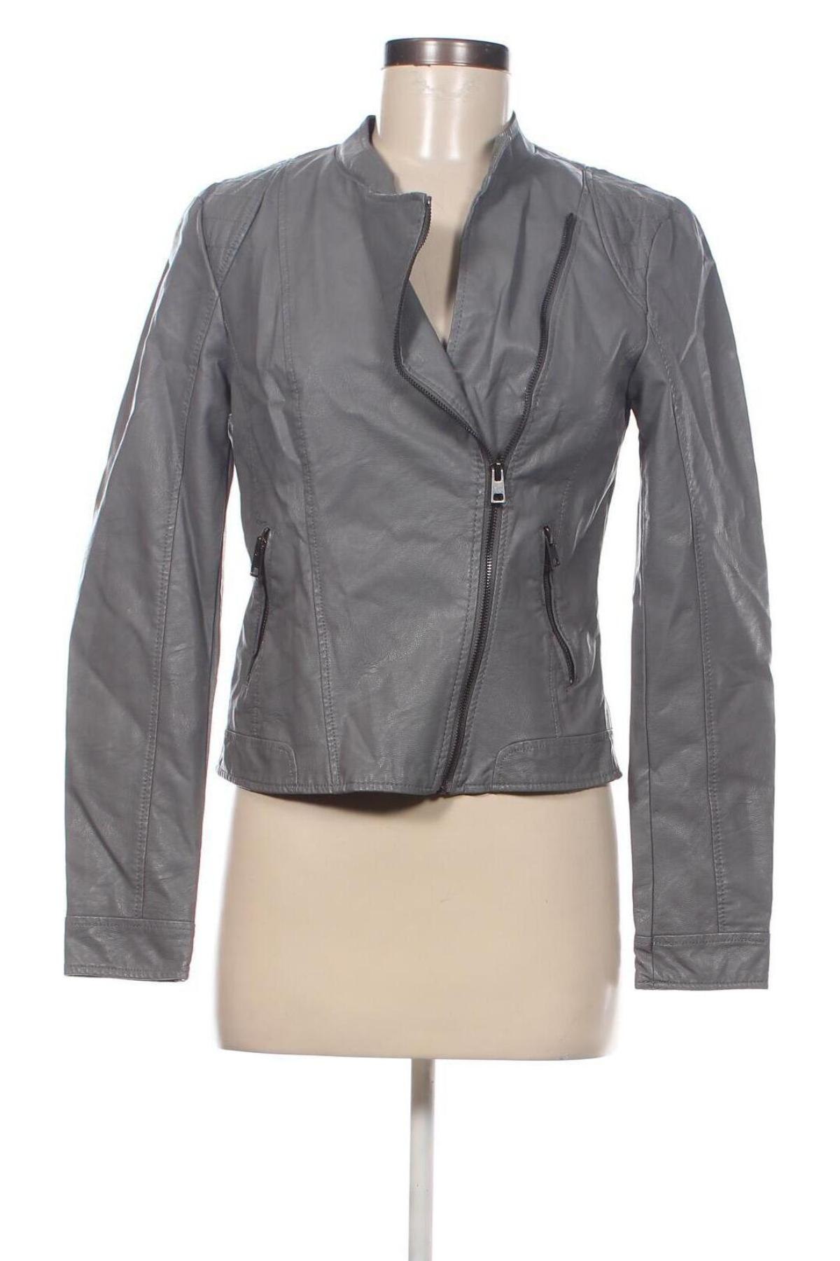 Damen Lederjacke Vero Moda, Größe M, Farbe Grau, Preis € 19,97