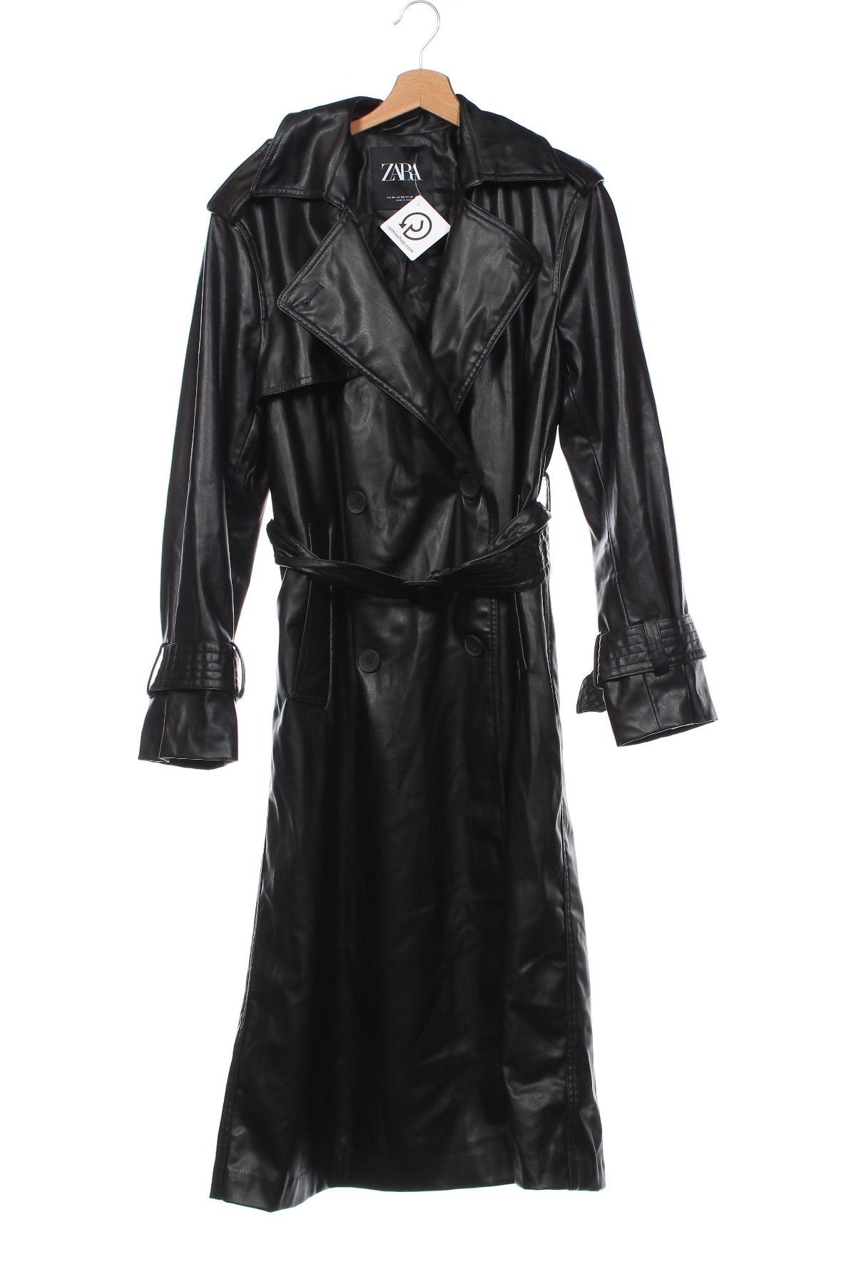 Dámska kožená bunda  Zara, Veľkosť XS, Farba Čierna, Cena  37,44 €