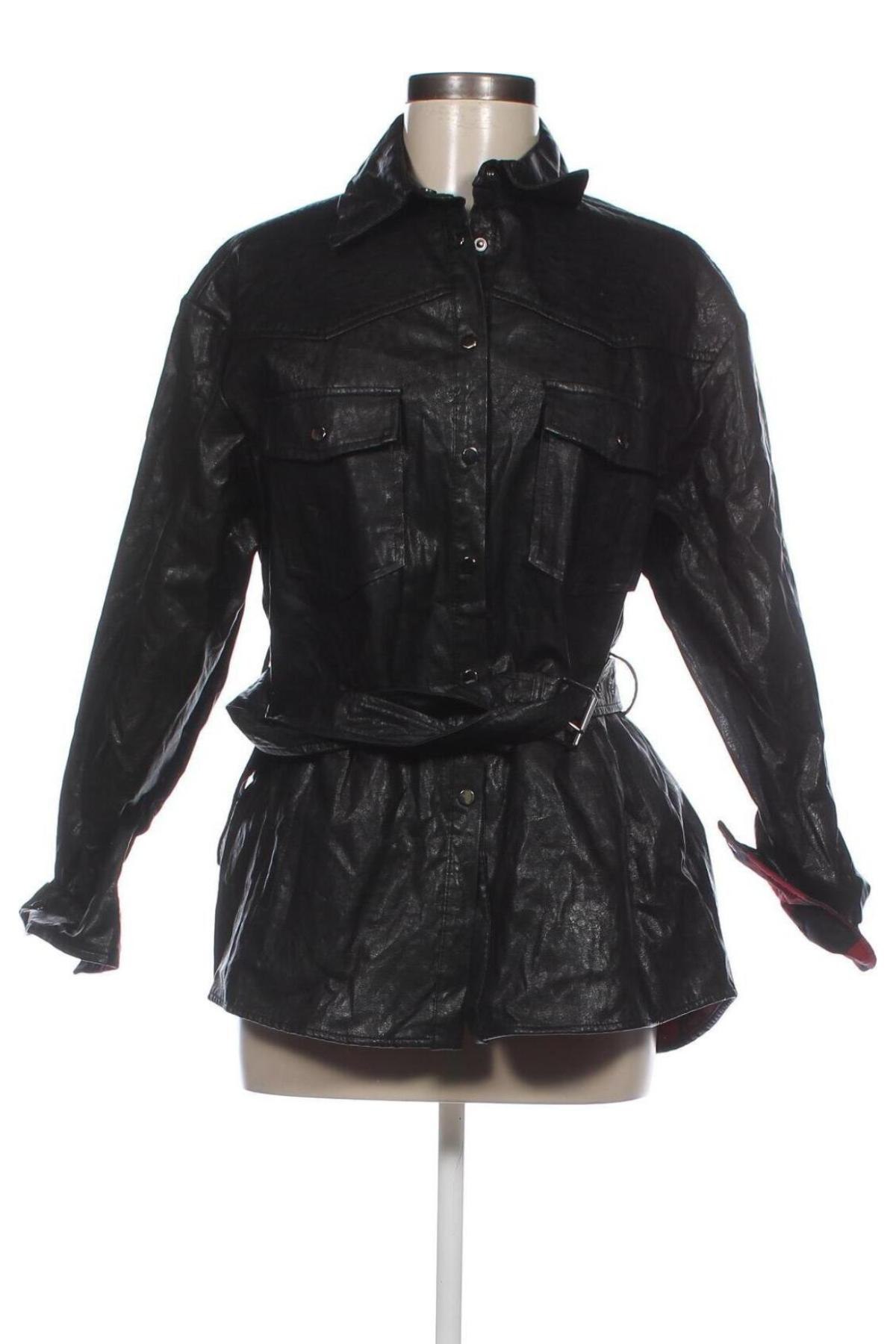 Γυναικείο δερμάτινο μπουφάν Zara, Μέγεθος S, Χρώμα Μαύρο, Τιμή 16,48 €