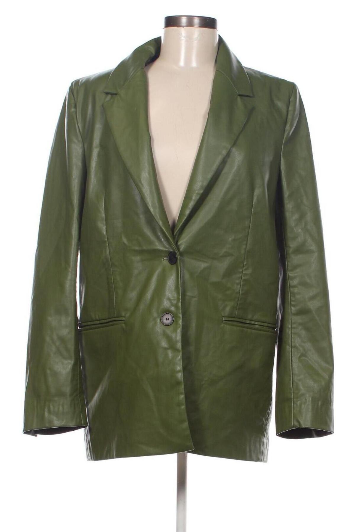 Damen Lederjacke Zara, Größe M, Farbe Grün, Preis € 28,53