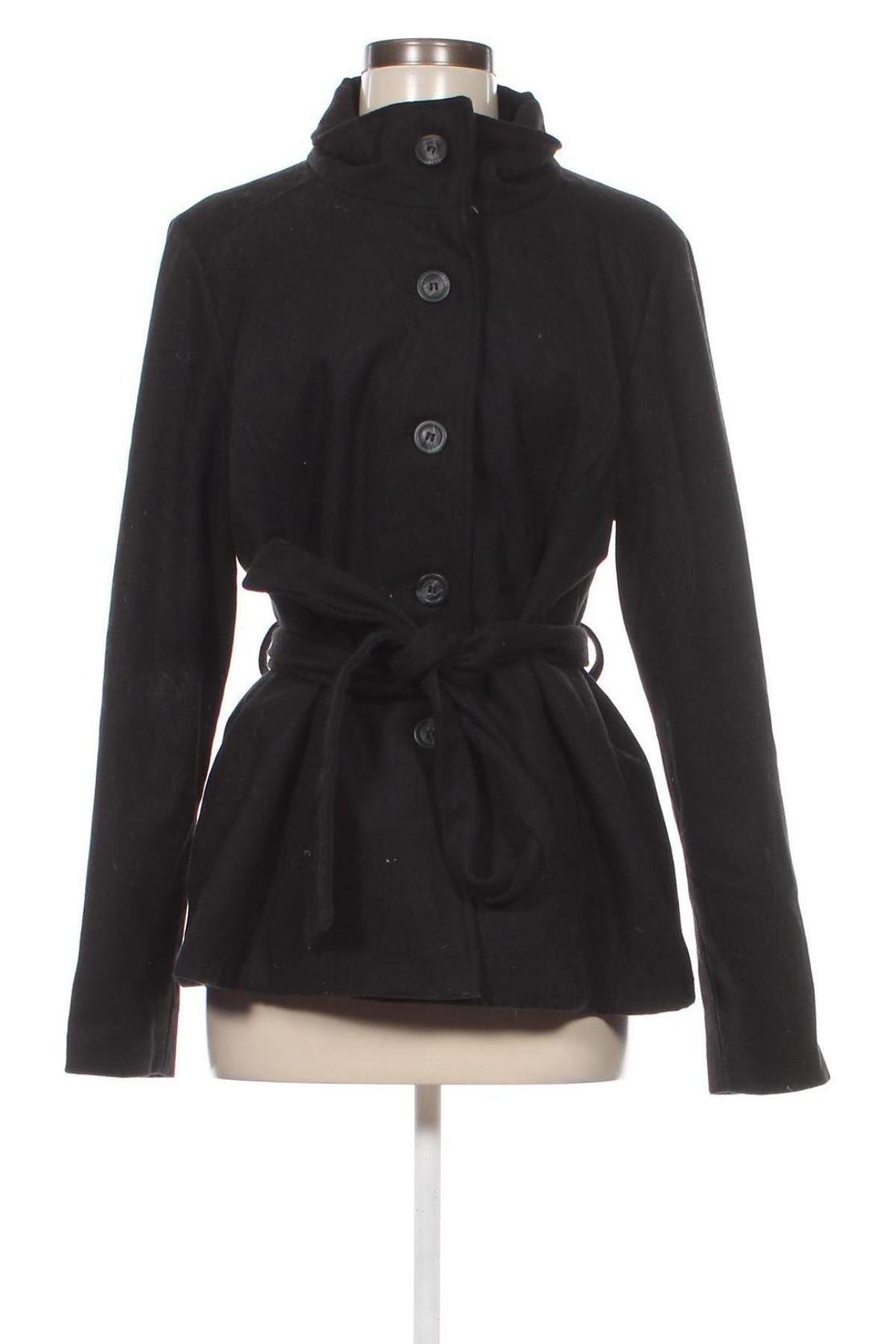 Дамско палто, Размер XL, Цвят Черен, Цена 21,12 лв.