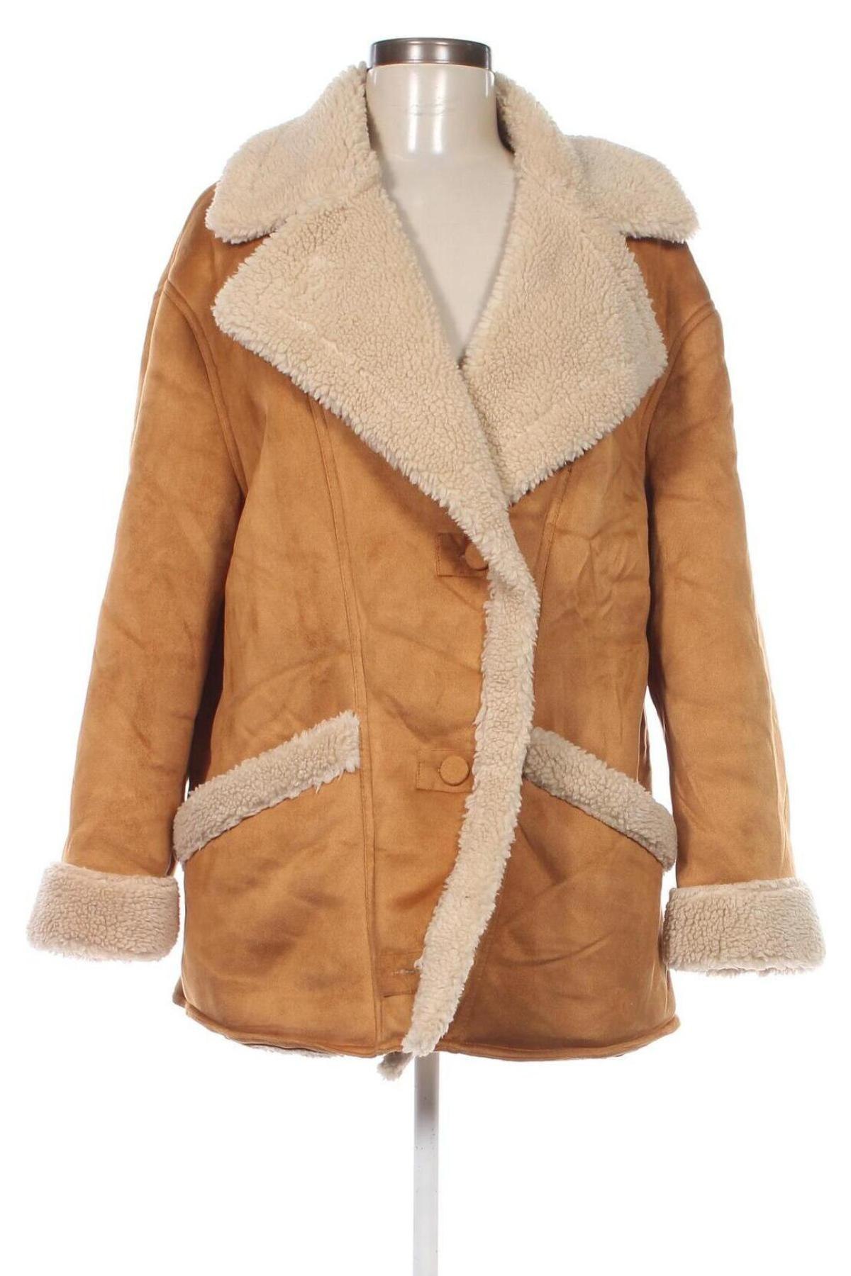 Γυναικείο παλτό Bershka, Μέγεθος M, Χρώμα Καφέ, Τιμή 33,76 €
