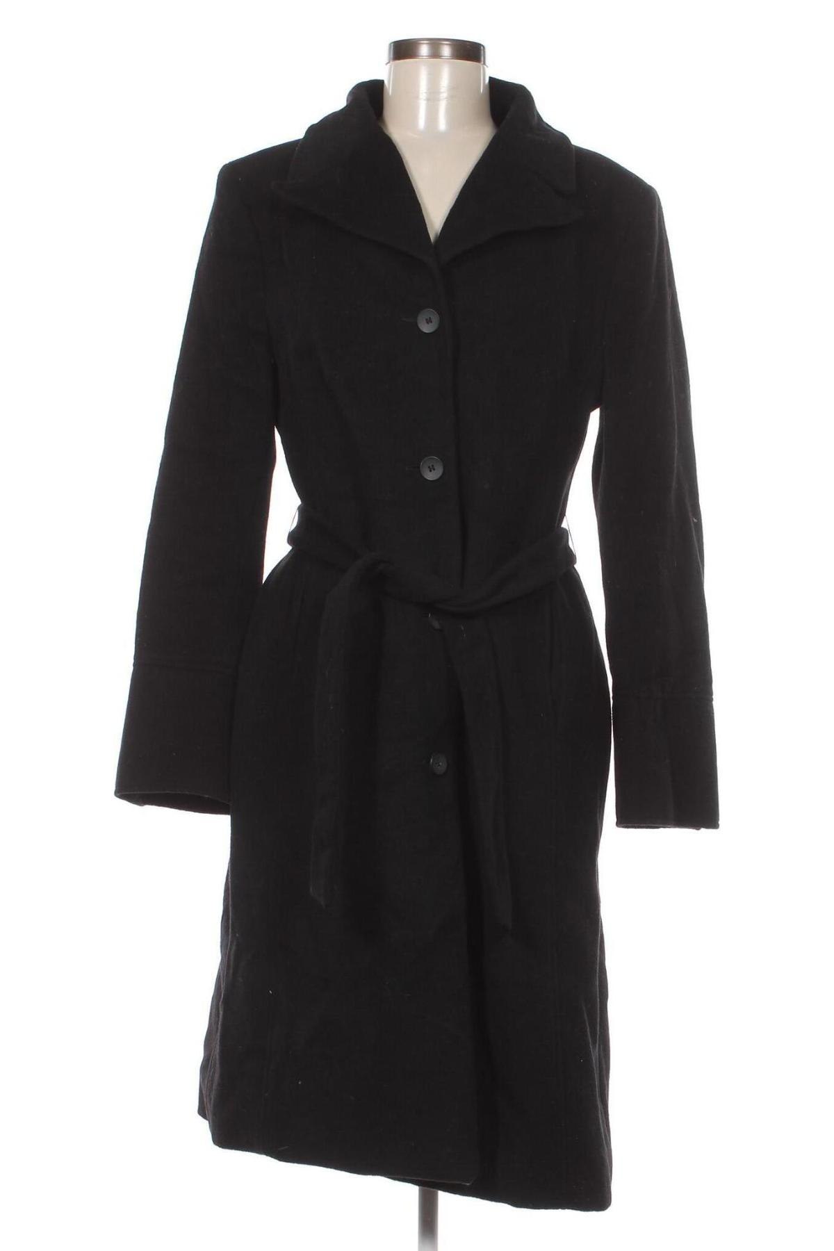 Дамско палто H&M, Размер L, Цвят Черен, Цена 42,80 лв.