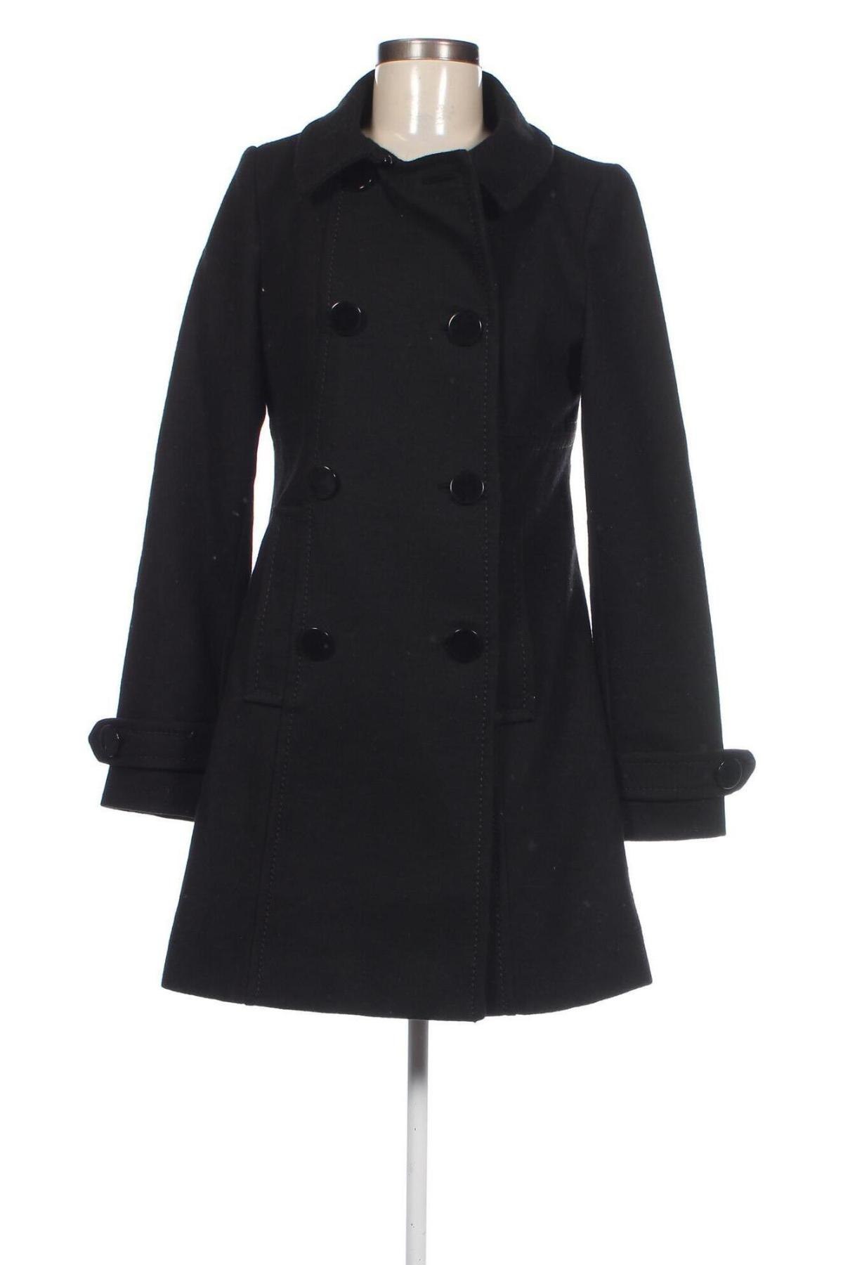 Дамско палто H&M, Размер M, Цвят Черен, Цена 57,78 лв.